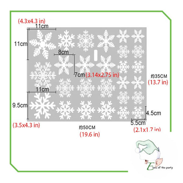 Decal Stickers : Christmas Snowflakes