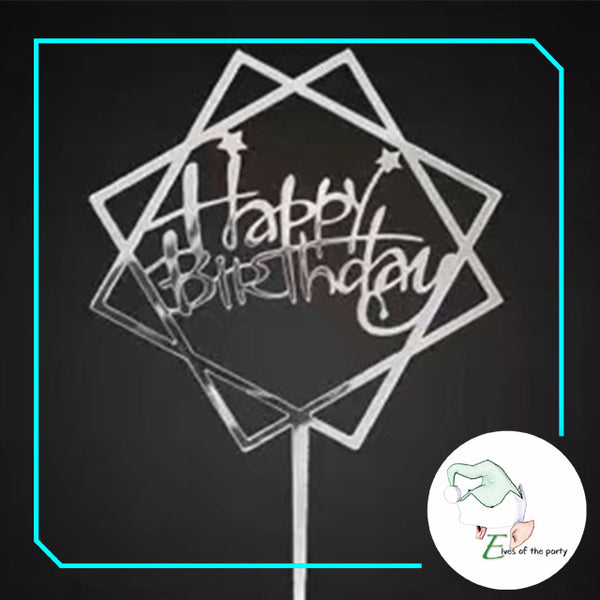 Acrylic Cake Topper : Happy Birthday