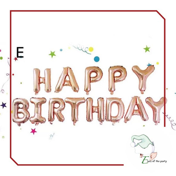 Happy Birthday Foil Balloon Banner