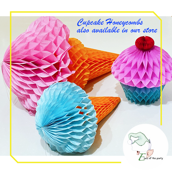 3D Paper Lantern : Ice Cream Honeycomb