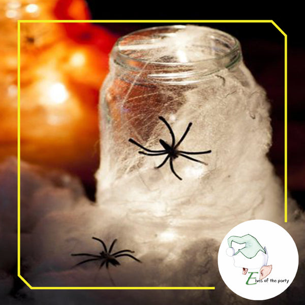 Halloween Decor: Stretchable Spider Cobweb