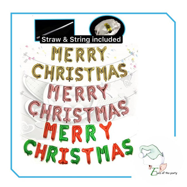 Merry Christmas Foil Balloon Banner