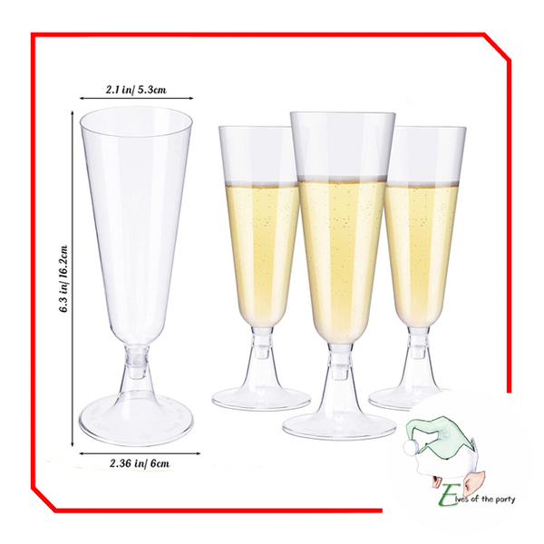 Elegant Gold / Rose Gold Rimmed Disposable Cup, Wine Glass, Champagne Flute and Utensils