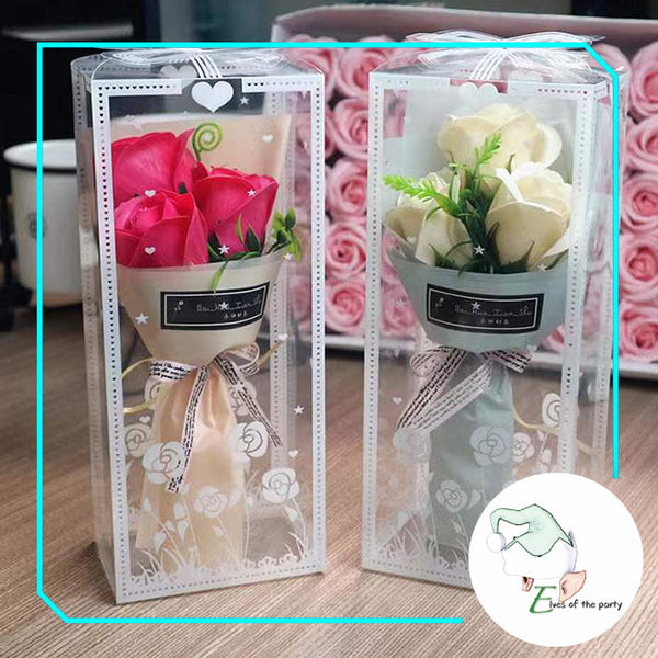 Artificial Flowers : 3 Roses Mini Bouquet