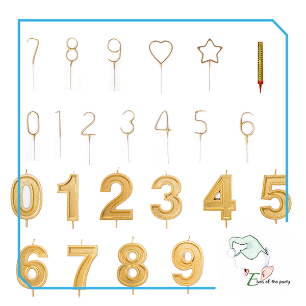 Wax Candle / Sparkling Candle : Numbers (#0 to #9)