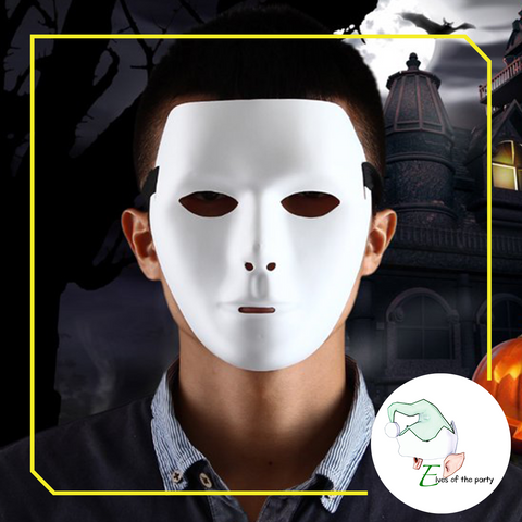 White Phantom Mask Halloween Costume