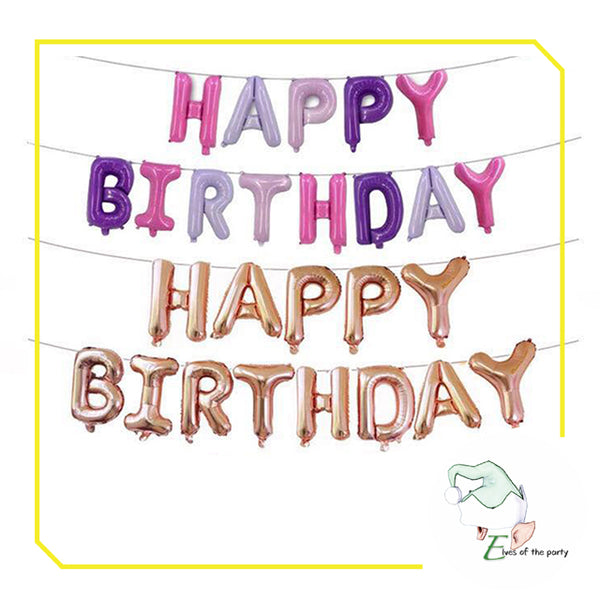 Happy Birthday Foil Balloon Banner