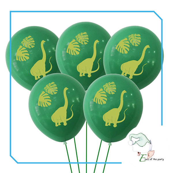 Dinosaur Happy Birthday Banner, Latex Balloons and 3D Foil Balloons