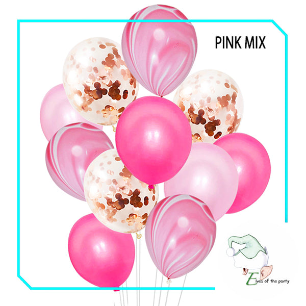 Mix Party Balloon Bouquet Set with Confetti