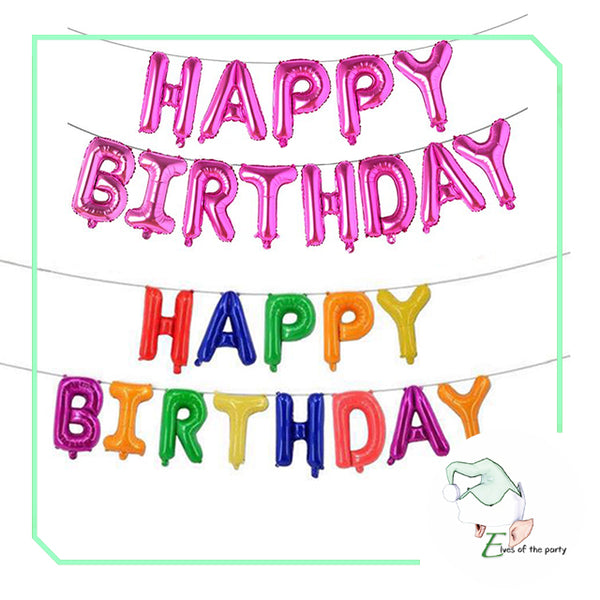 Happy Birthday Foil Balloon Banner