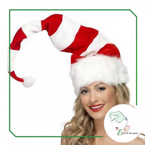Christmas Santa Hat - Striped Elf Hat
