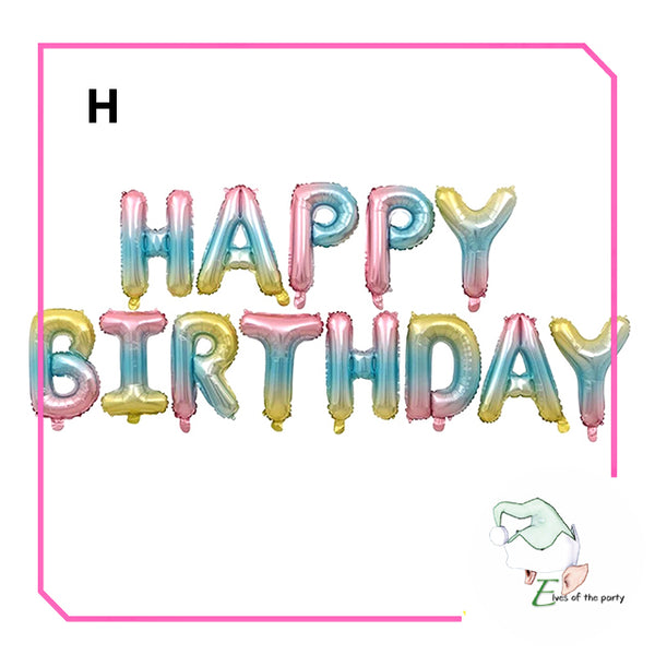 Happy Birthday Foil Balloon Banner