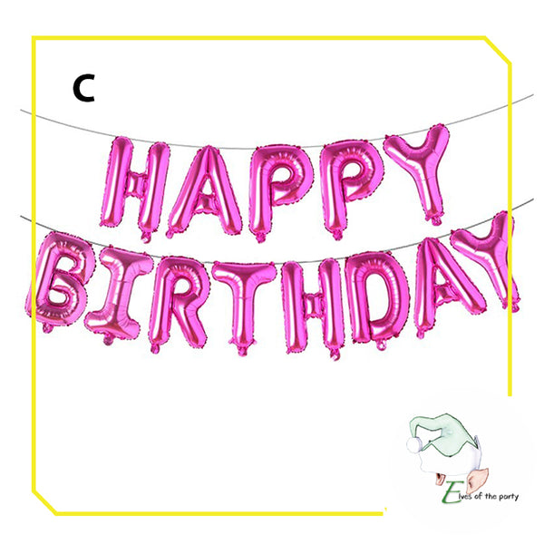 Happy Birthday Foil Balloon Banner