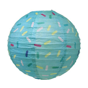 12" Hanging Paper Lanterns (Sprinkles Pattern)