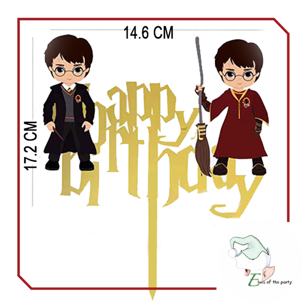 Harry Potter Birthday Banner, Balloons and Cake Topper