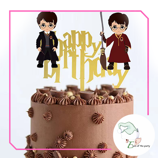 Harry Potter Birthday Banner, Balloons and Cake Topper