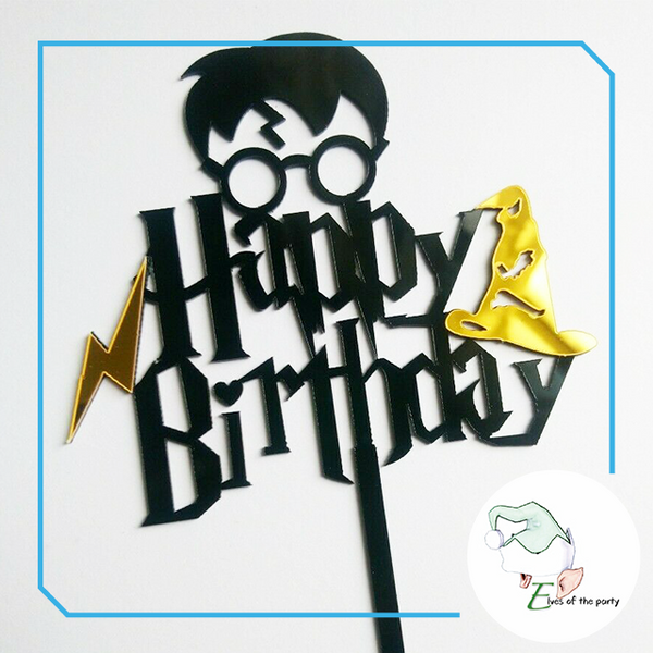 Acrylic Cake Topper : Happy Birthday (Harry Potter)