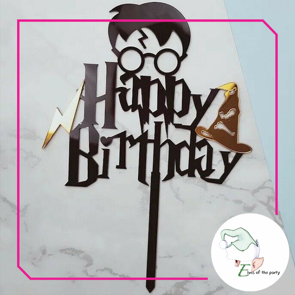 Acrylic Cake Topper : Happy Birthday (Harry Potter)