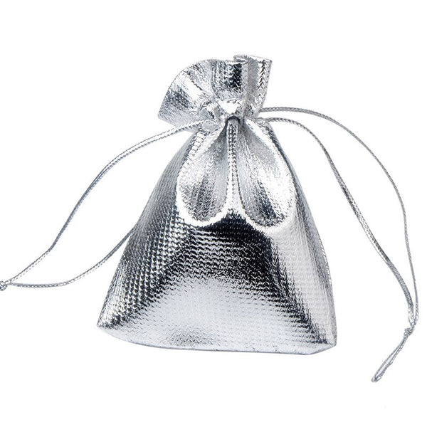 Gold / Silver Jewelry Drawstring Pouch (Pack of 10)