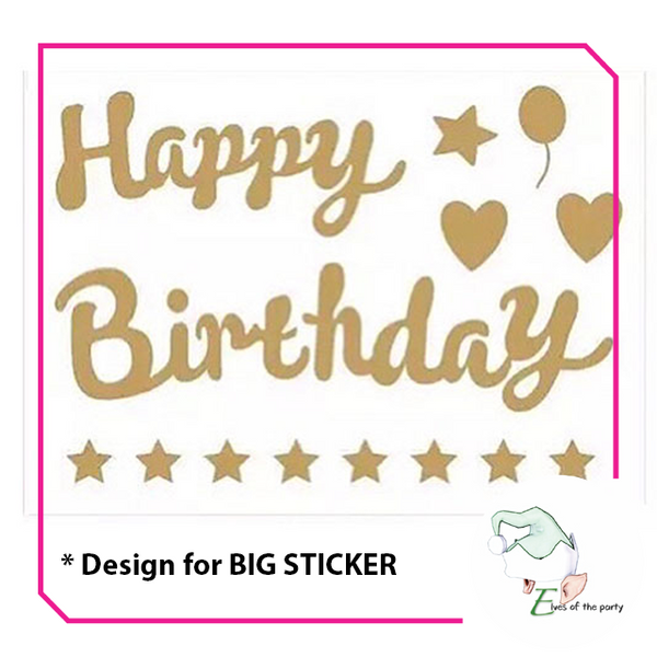 Clear Transparent Balloon with Happy Birthday / Love You Sticker