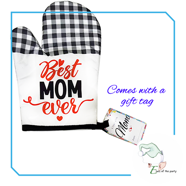 Best Mom / Love You Mom Oven Mitt and Pot Holder Set