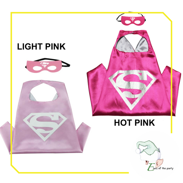 Mask and Cape Costume: Superhero Girl - Avengers / Anna + Elsa / Wonder Woman / Supergirl