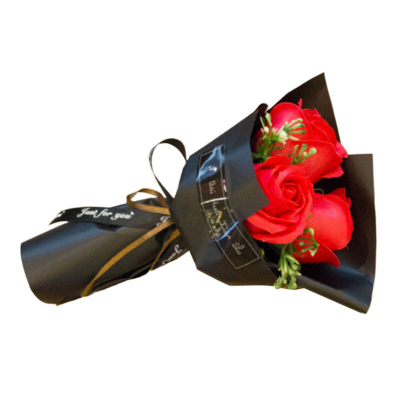 Artificial Flowers : 3 Roses Mini Bouquet