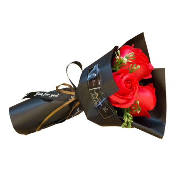 Artificial Flowers : 3 Roses Mini Bouquet