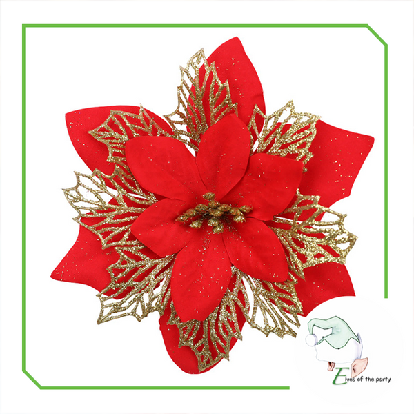 Christmas Poinsettia Flower Decor