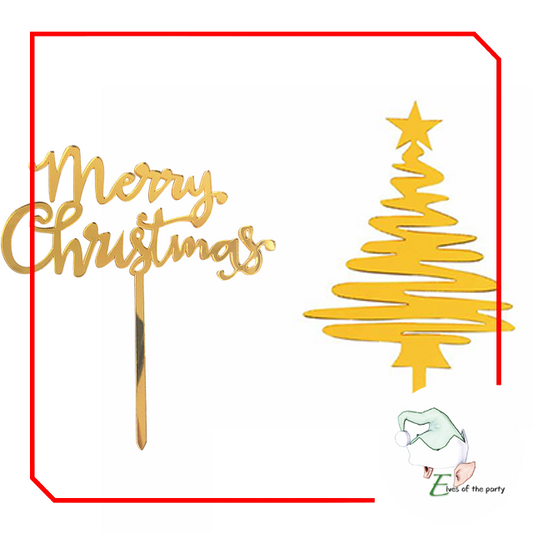 Acrylic Cake Topper : Merry Christmas