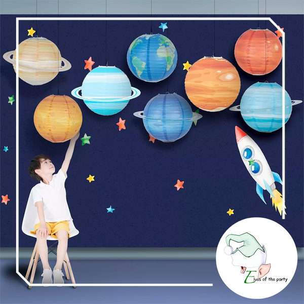 3D Paper Lantern : Earth, Planets for Outer Space Party Decorations