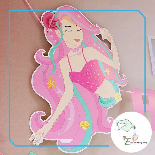 Mermaid Happy Birthday Banner