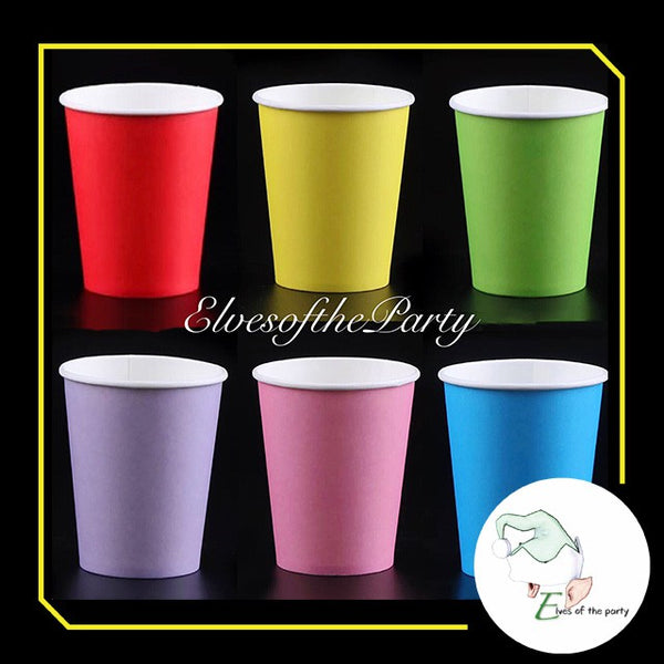 Partyware : 20pc Colored Paper Plates and Cups