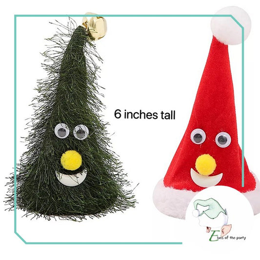 Christmas Decoration : Singing Christmas Tree / Santa Hat Christmas Decor