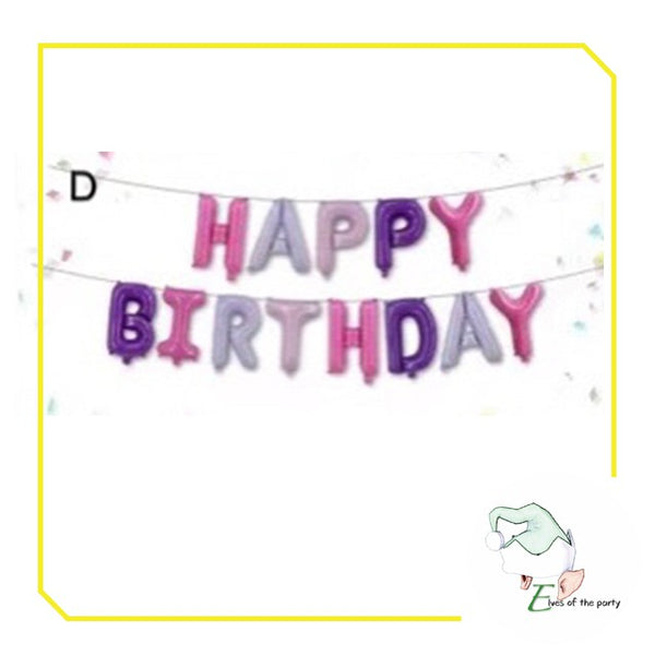 Happy Birthday Foil Balloon Banner