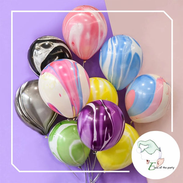 12" Marble Balloons (5pcs)