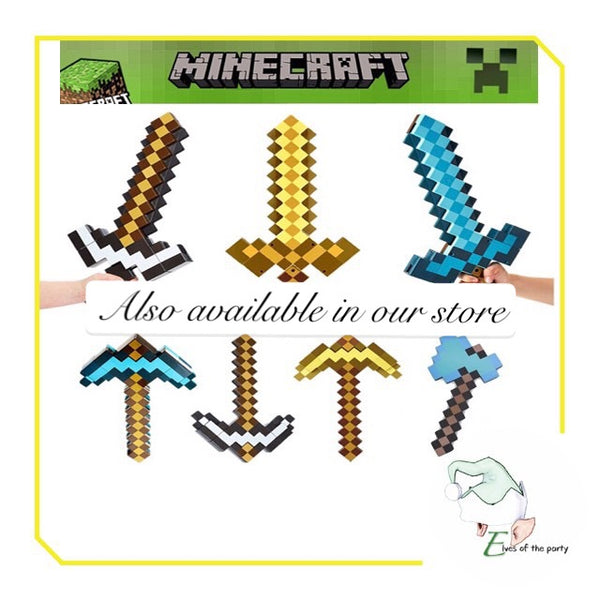 Minecraft Birthday 12" Balloons / Happy Birthday Banner