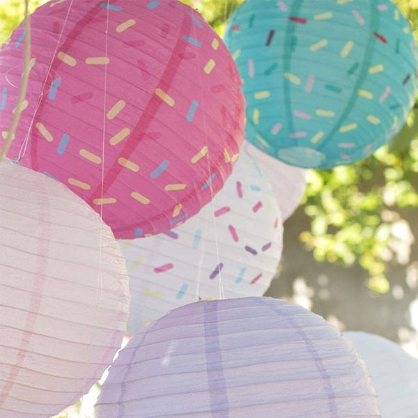 12" Hanging Paper Lanterns (Sprinkles Pattern)