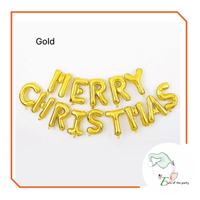 Merry Christmas Foil Balloon Banner