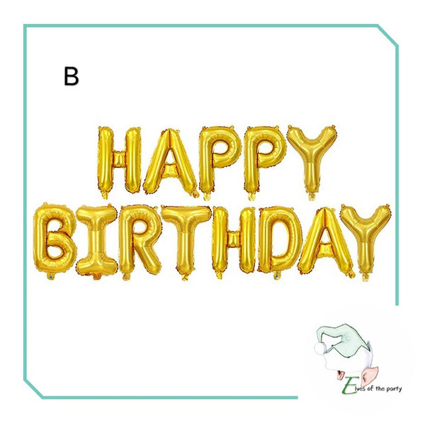 Happy Birthday Foil Balloon Banner