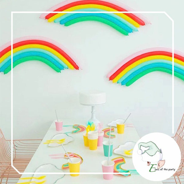 Rainbow, Candy, Cloud Pastel Paper Plate and Cups