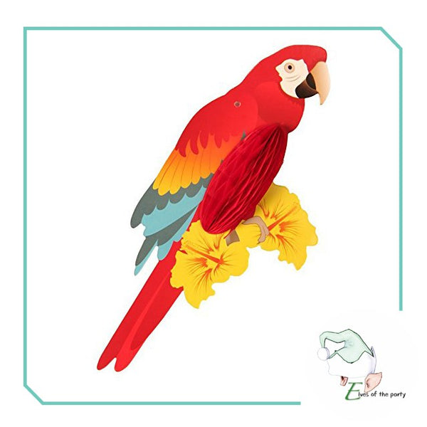 3pc Tropical Parrot Honeycomb Paper Lantern