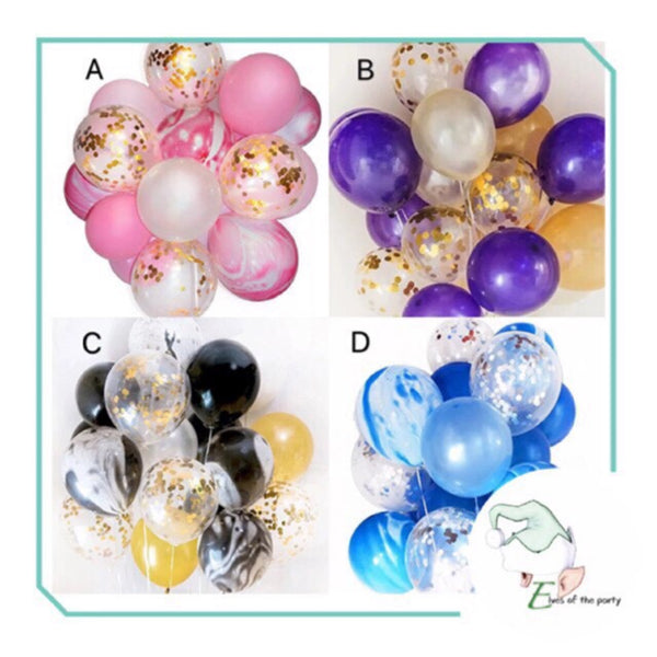 Mix Party Balloon Bouquet Set with Confetti