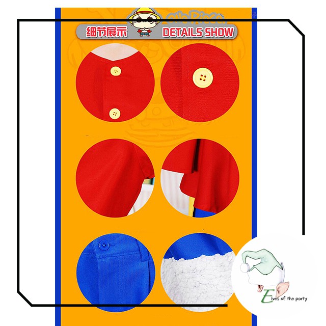 One Piece Anime: Monkey D. "Straw Hat" Luffy Costume