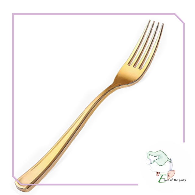 Elegant Gold / Rose Gold Rimmed Disposable Plates and Utensils