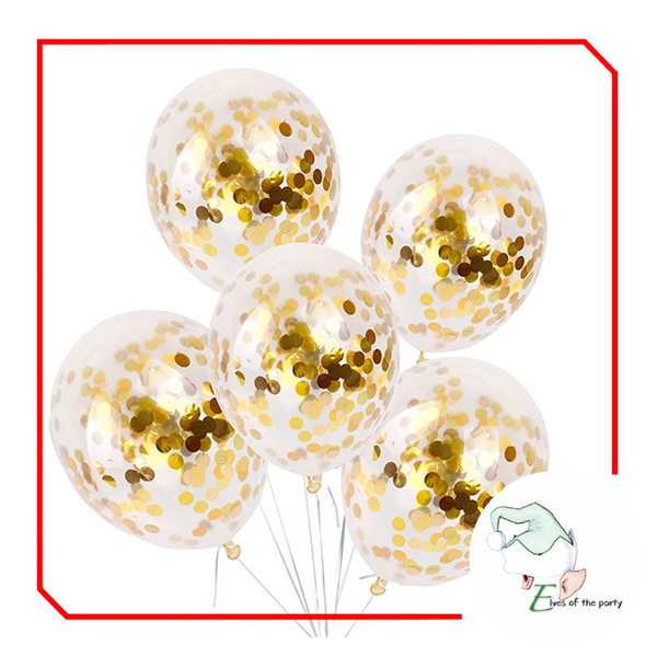 12" Confetti Balloons (5pcs)