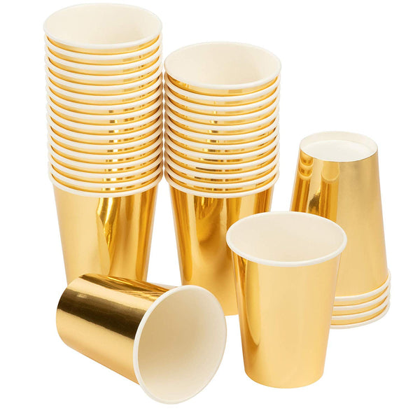Gold / Red / Rose Gold / Silver Metallic Paper Cups
