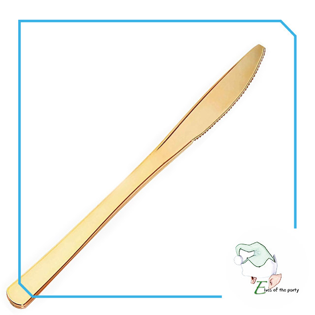 Elegant Gold / Rose Gold Rimmed Disposable Plates and Utensils