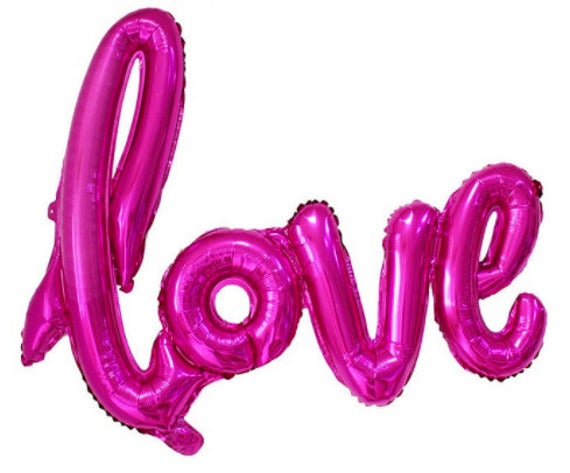 Foil Balloons : "LOVE" Valentine Metallic Balloon