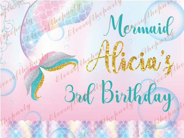 Custom Birthday Party Photo Backdrop - 3x4ft (90x120cm)